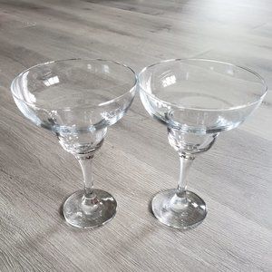Pair of classic margarita glasses